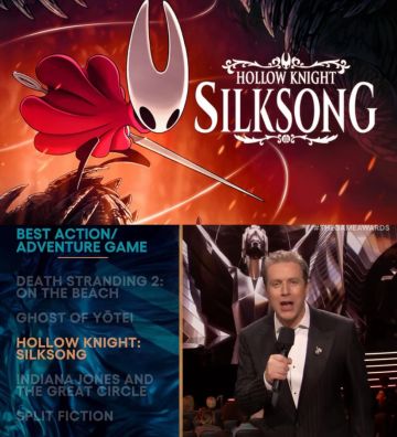 【空洞骑士丝之歌】获TGA2025最佳冒险游戏