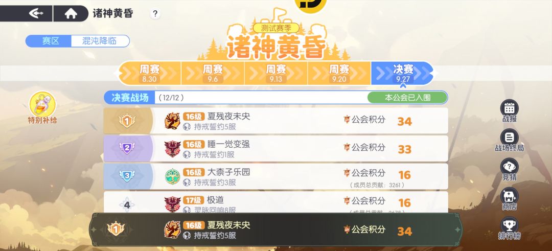 诸神黄昏冠军 2