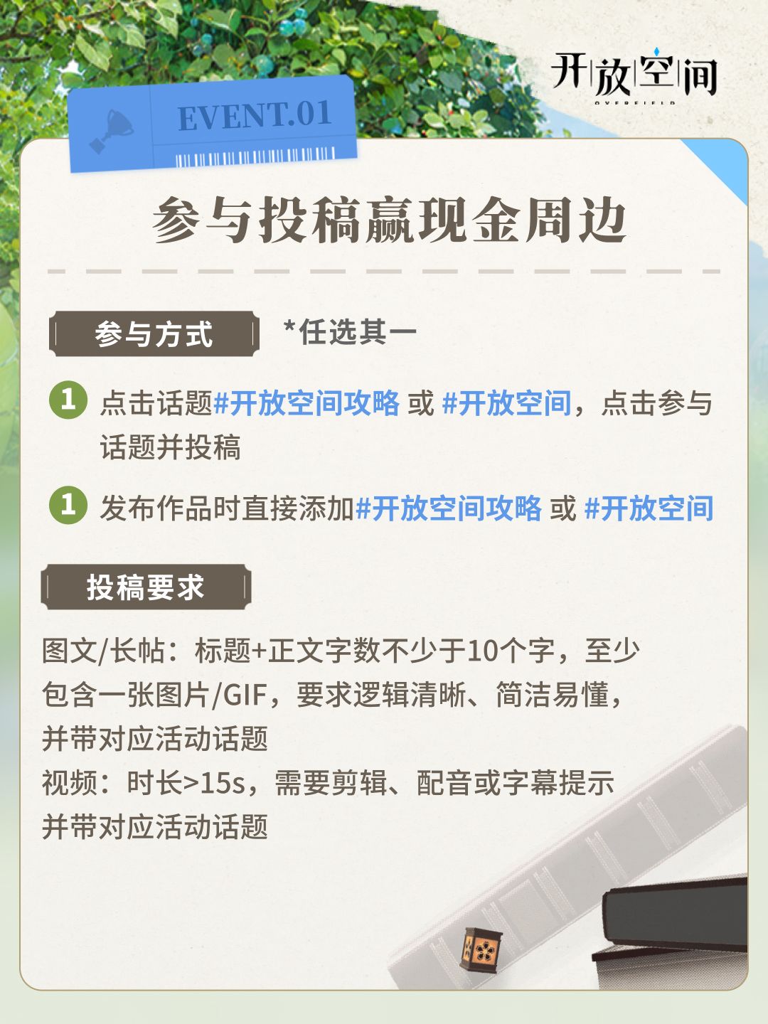 已开奖 | 开放空间创作激励 参与赢现金周边 3
