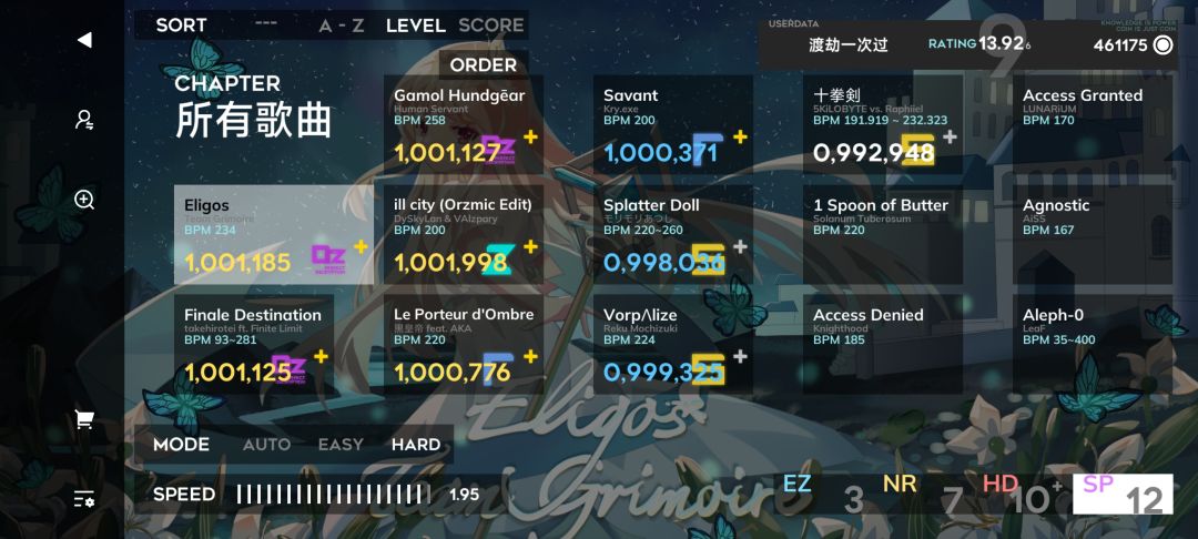 Eligos(Special 12)理论值 2