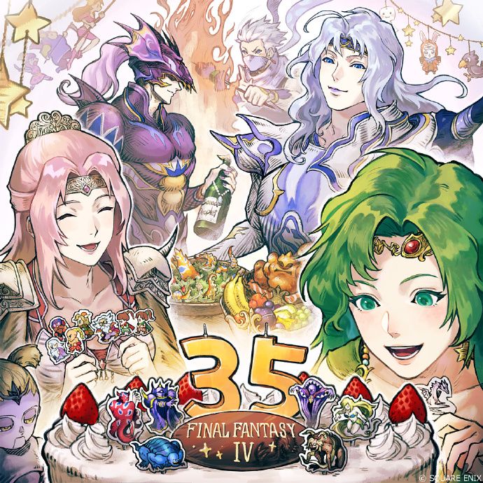 最终幻想四的35周年贺图惊艳曝光!截图