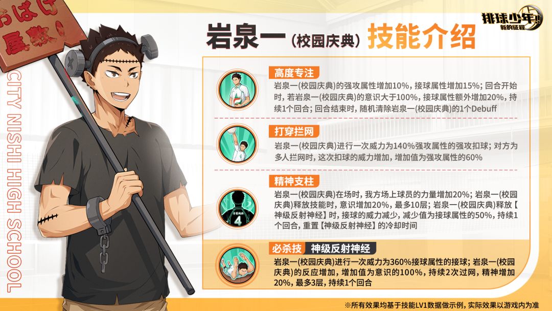球员技能介绍｜岩泉一（校园庆典）11月6日登场！截图