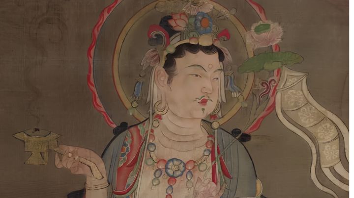 文物拟人:敦煌莫高窟绢画《引路菩萨»截图