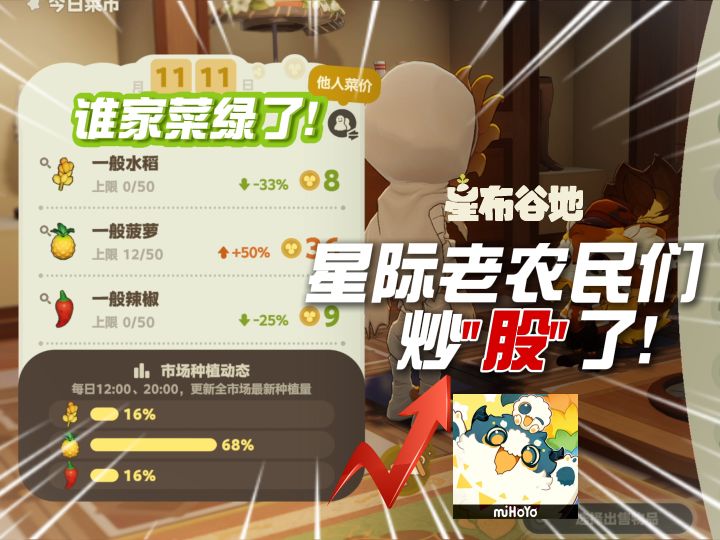 星际老农民们炒"股(谷)"了!今天谁家菜绿了!截图