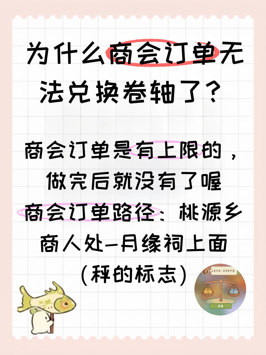 为什么商会订单无法兑换卷轴了? 2