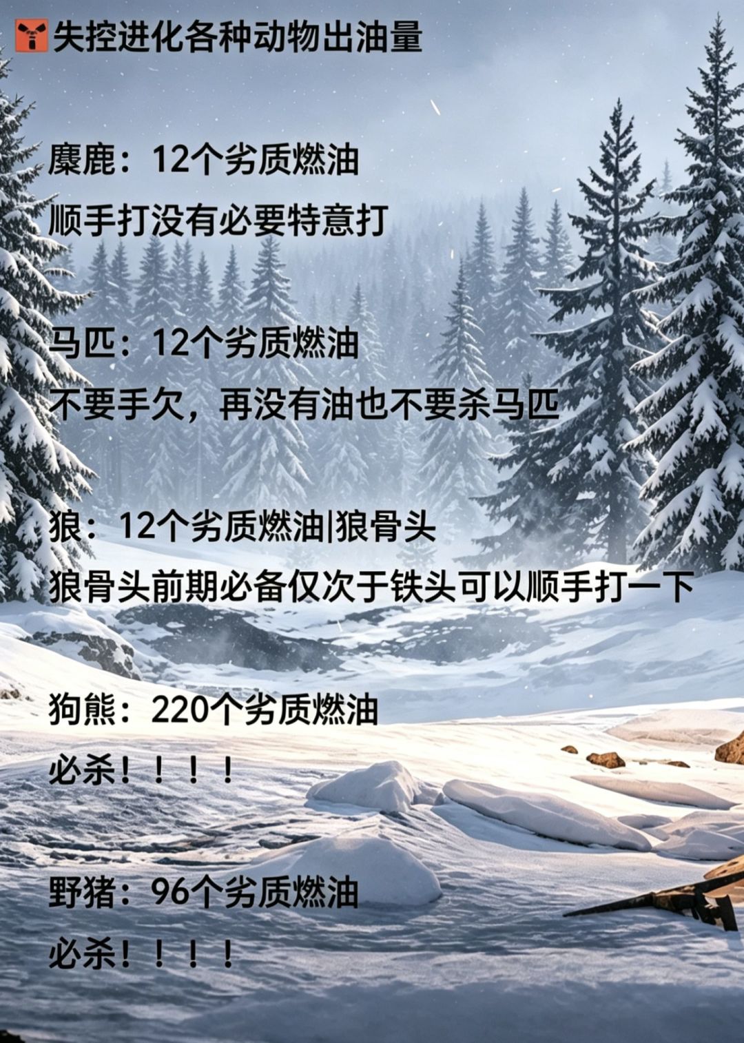 失控进化新手必看! 3