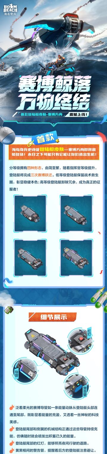 首款登陆艇皮肤-赛博方舟，即将震撼上线！