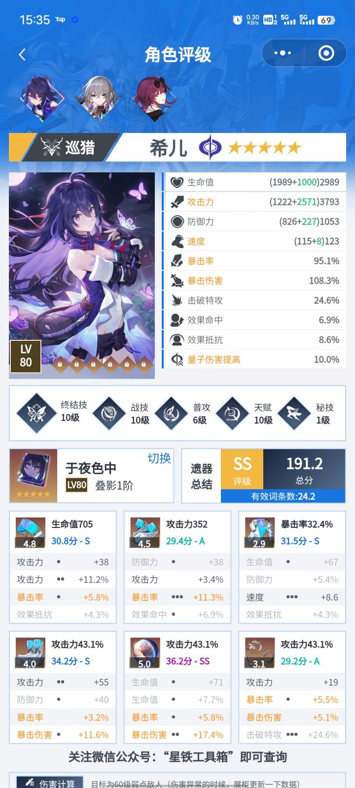 兄弟们，希儿这面板能行吗？那个属性提升比较好啊截图