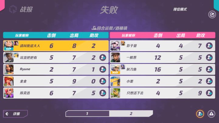 打的好不如接得好一定要看到最后 第二轮输了如图截图