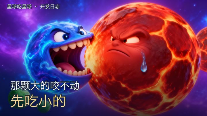 那颗大的咬不动,先吃小的截图