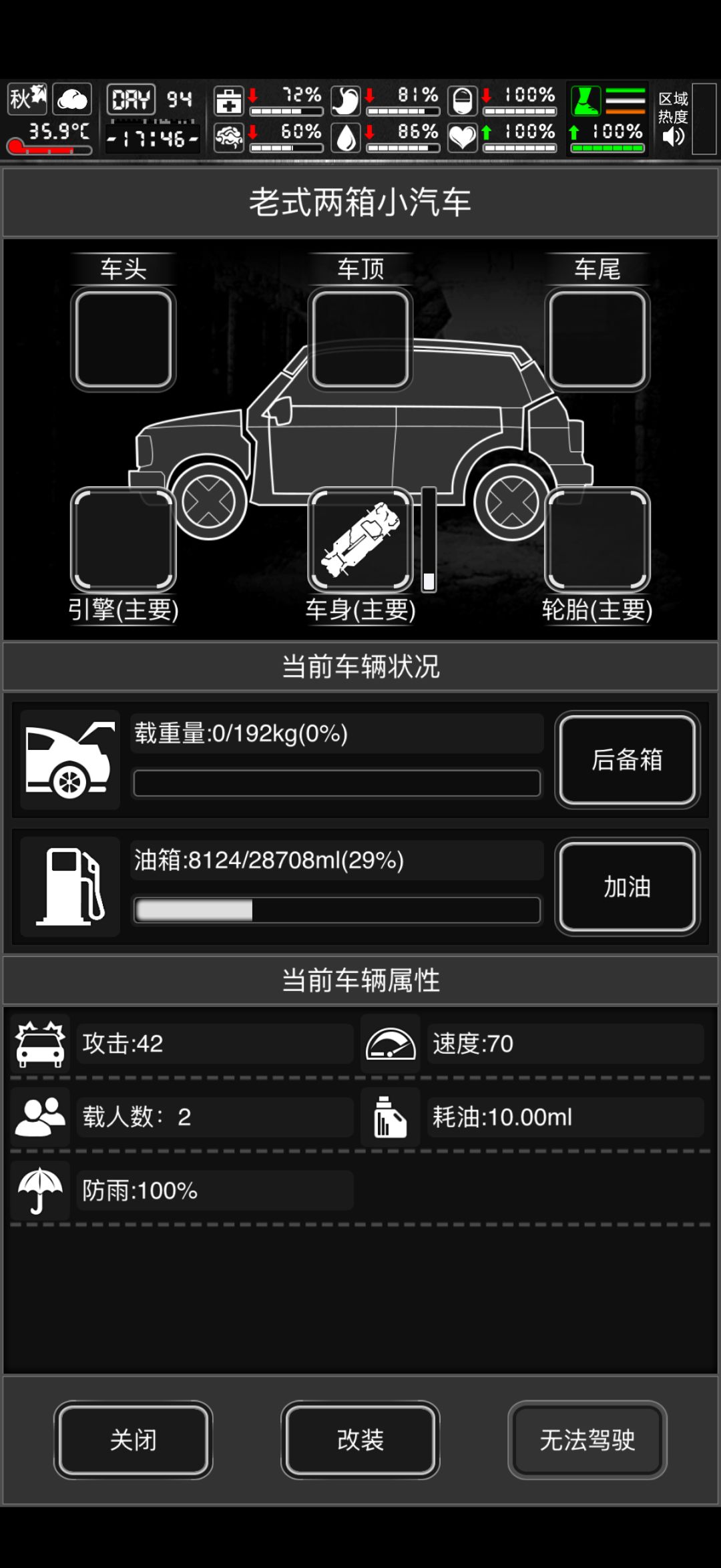 94天换四轮驱动了 2