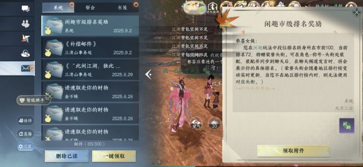 我包里一堆装备截图