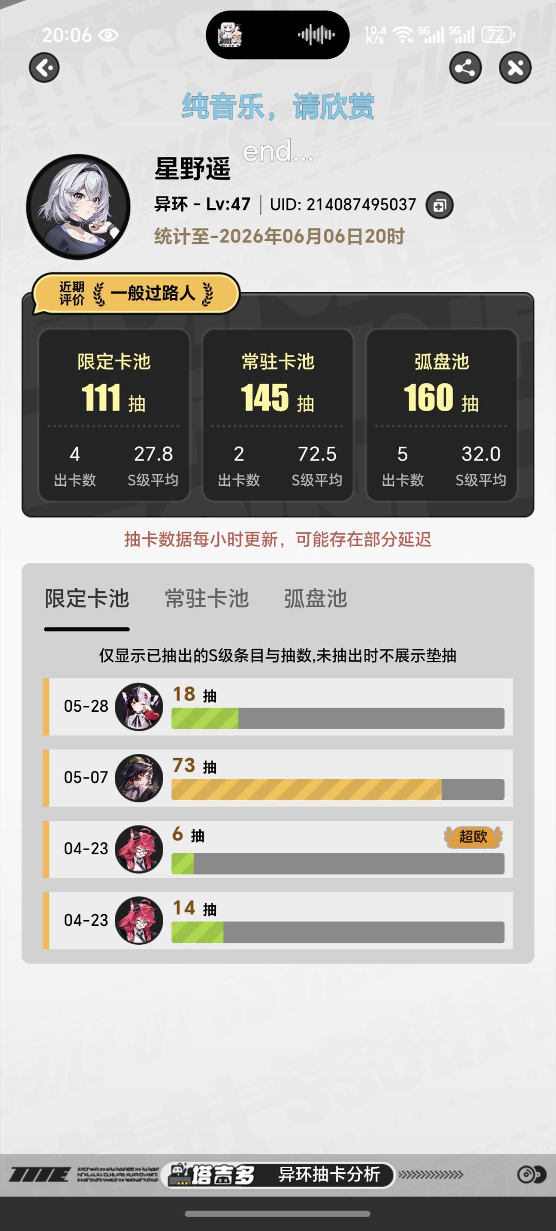 同一个抽卡结果评价差的也太多了 2