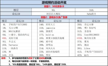 【活动开奖】新游预约活动开奖公示