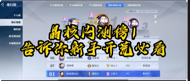 晶核内测榜1教你如何开荒截图