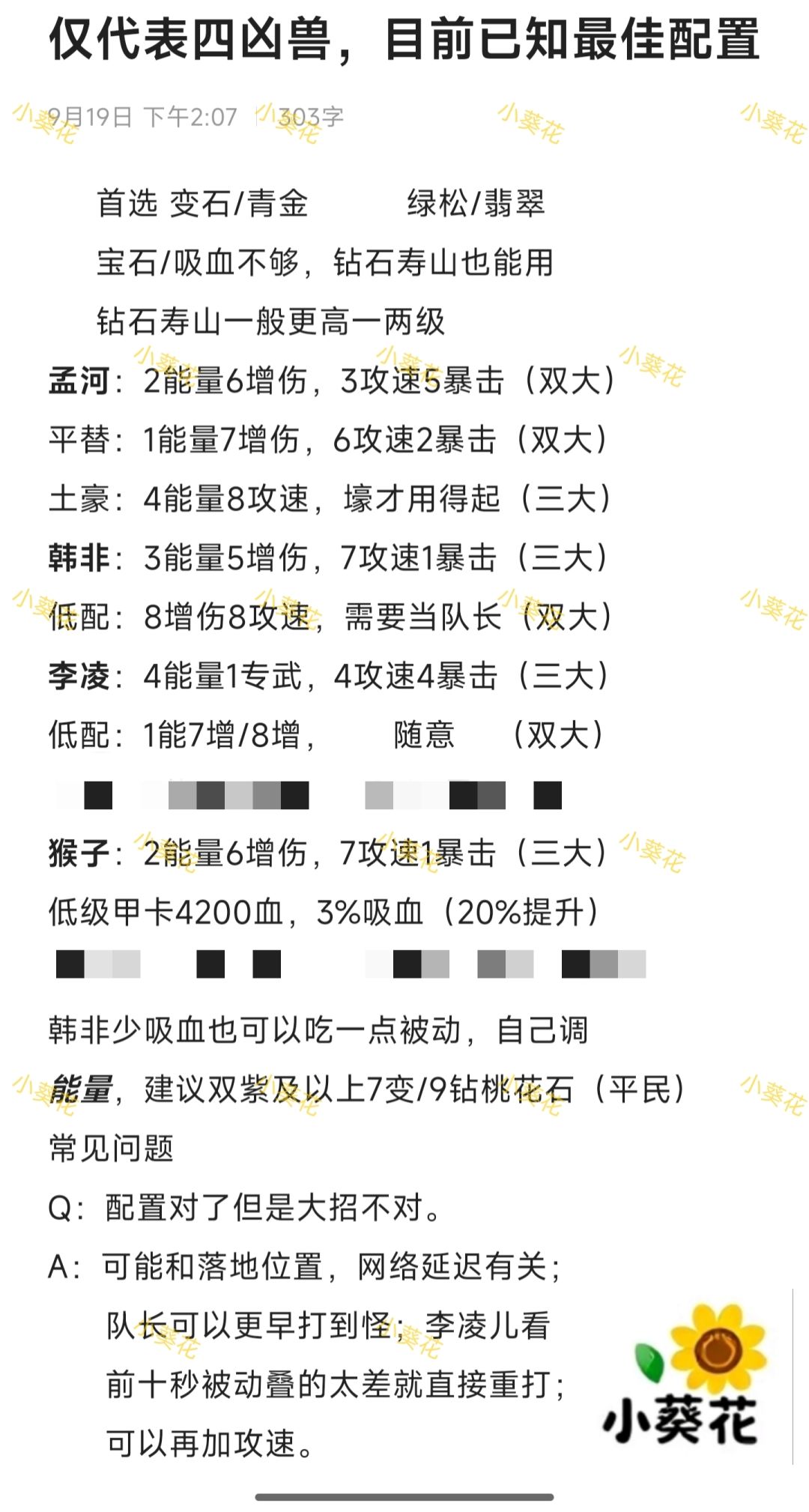 四凶兽词条配置截图