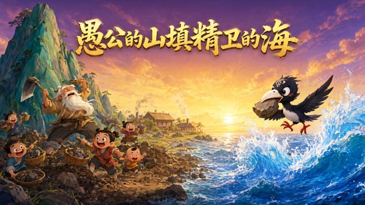 愚公挖的山,拿去填精卫的海截图