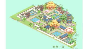 【布局三】院落式+围墙/全景布局（地基）