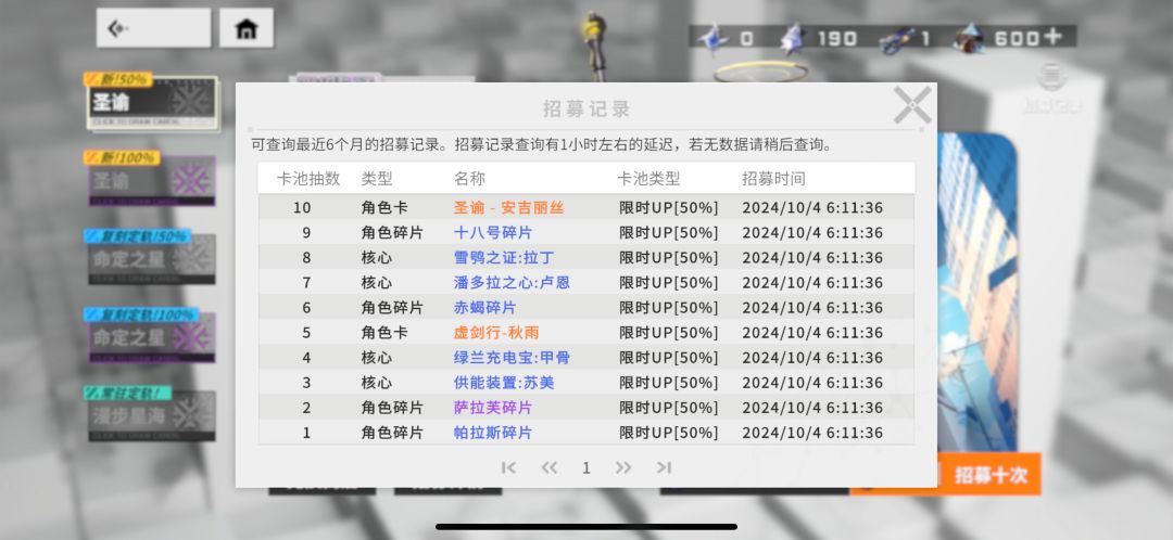 第一次抽池子。第一发歪了,算欧吗 1