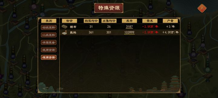 为啥醋布只有一个产量了?截图