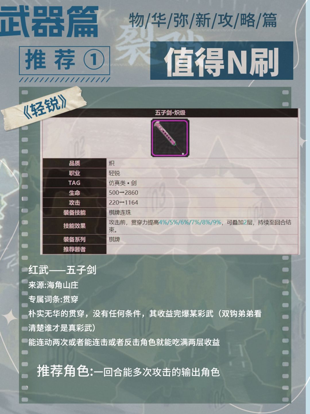 物华弥新攻略:轻锐武器推荐讲解红武篇 2