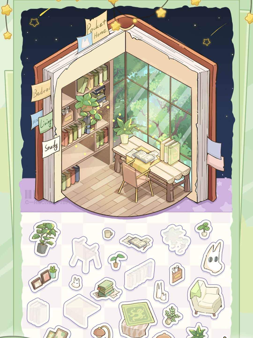 ✨diy贴纸,自己拼一个小屋✨ 1