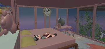 在女娲里，使用落地窗不断放置，高效建造玻璃房~