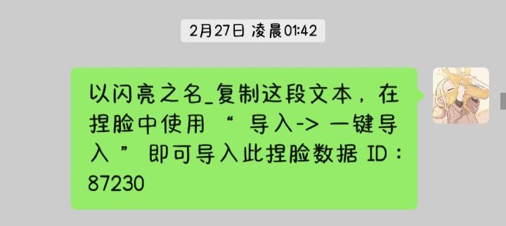 捏脸数据无法导入截图