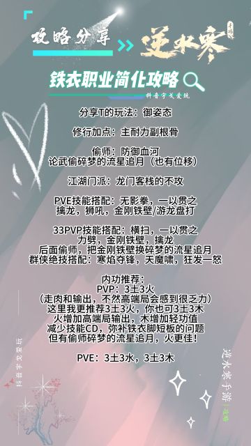 铁衣职业简化攻略