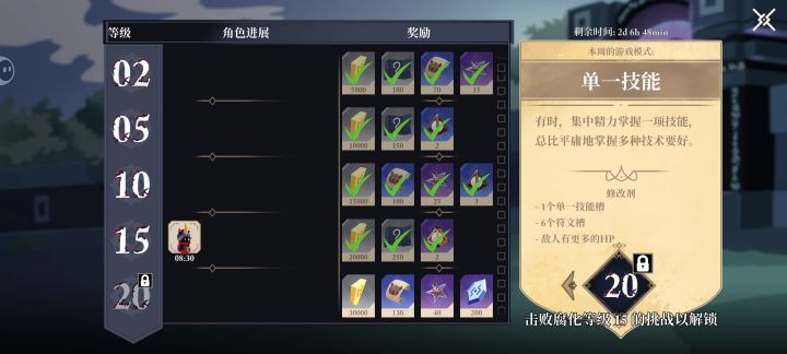 周副本解锁不了20难度，已经过了15难度了截图