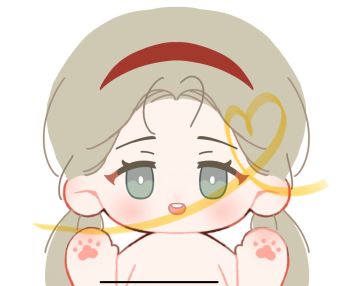 画了莉莉的棉花娃娃稿～