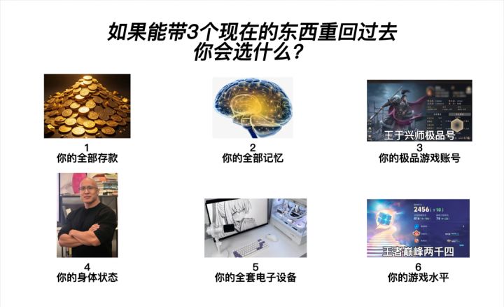 如果能带3样现在的东西重回过去截图