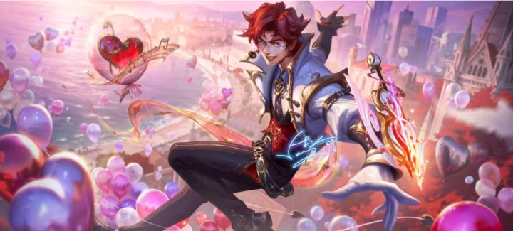 LOL手游【告白气球・伊泽瑞尔】特效曝光,2月13日登场正式截图