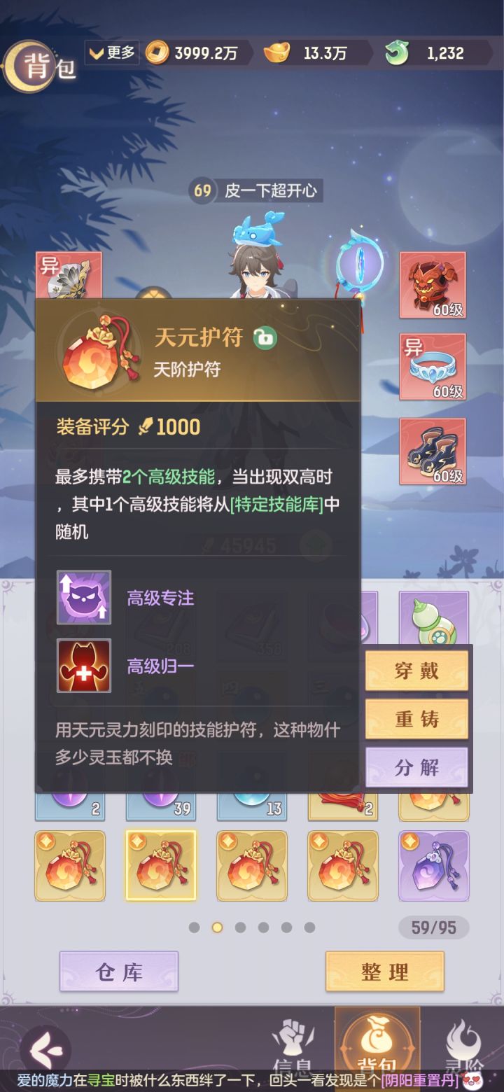 求问护符用哪个?截图