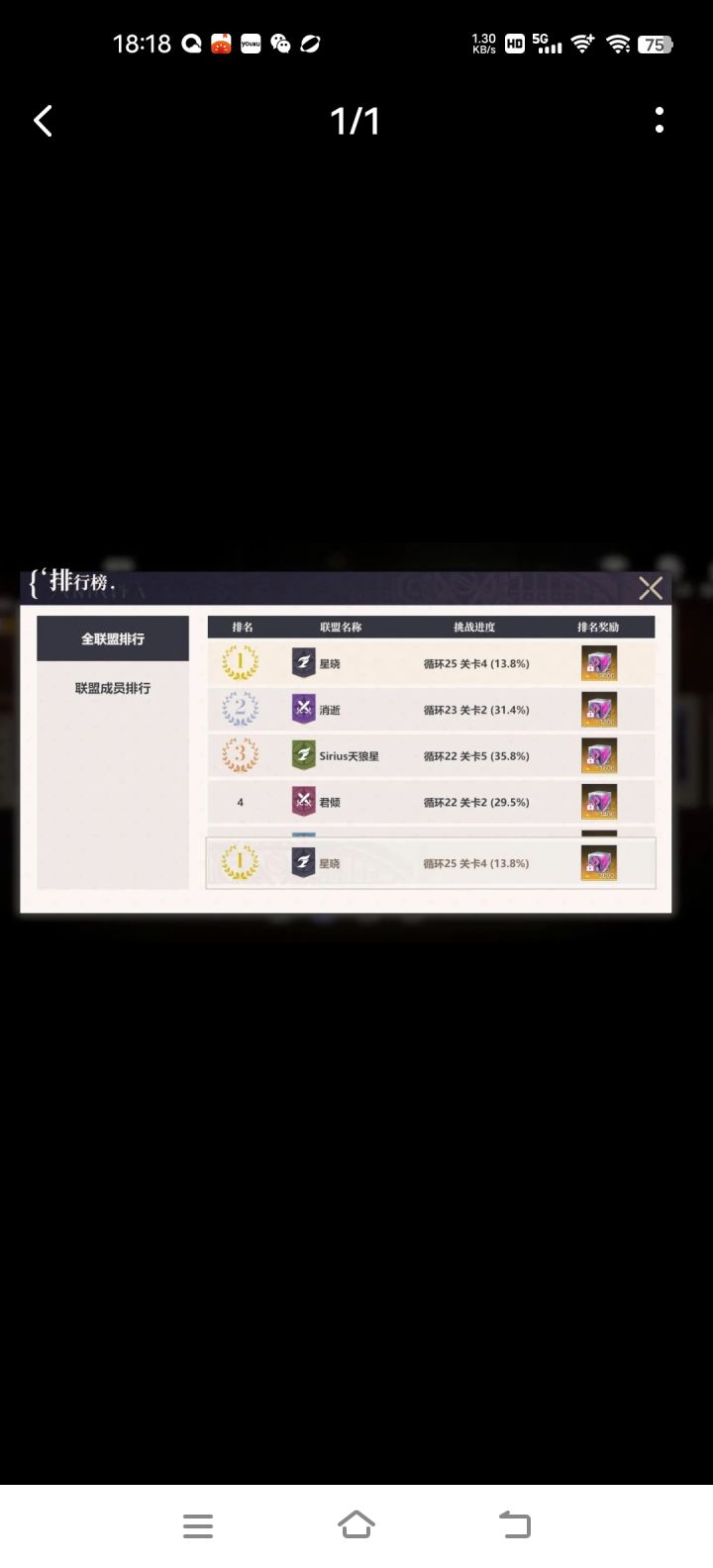 渠道服第一公会收人截图