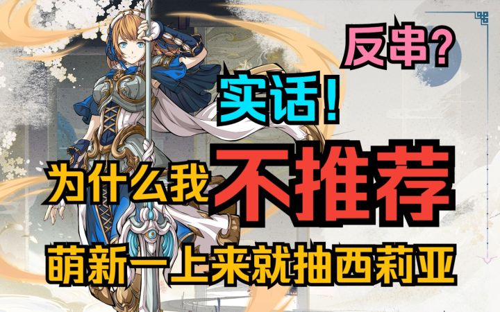 为什么我不推荐萌新一上来就抽西莉亚——浅谈PVE初期铁卫选择截图