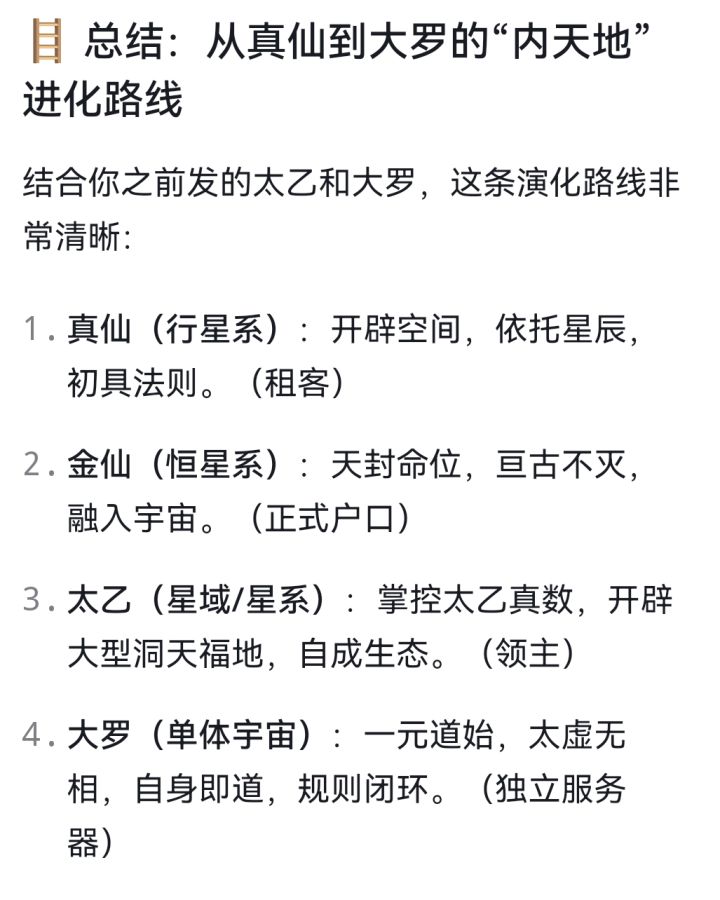 仙界各境界小世界级别截图