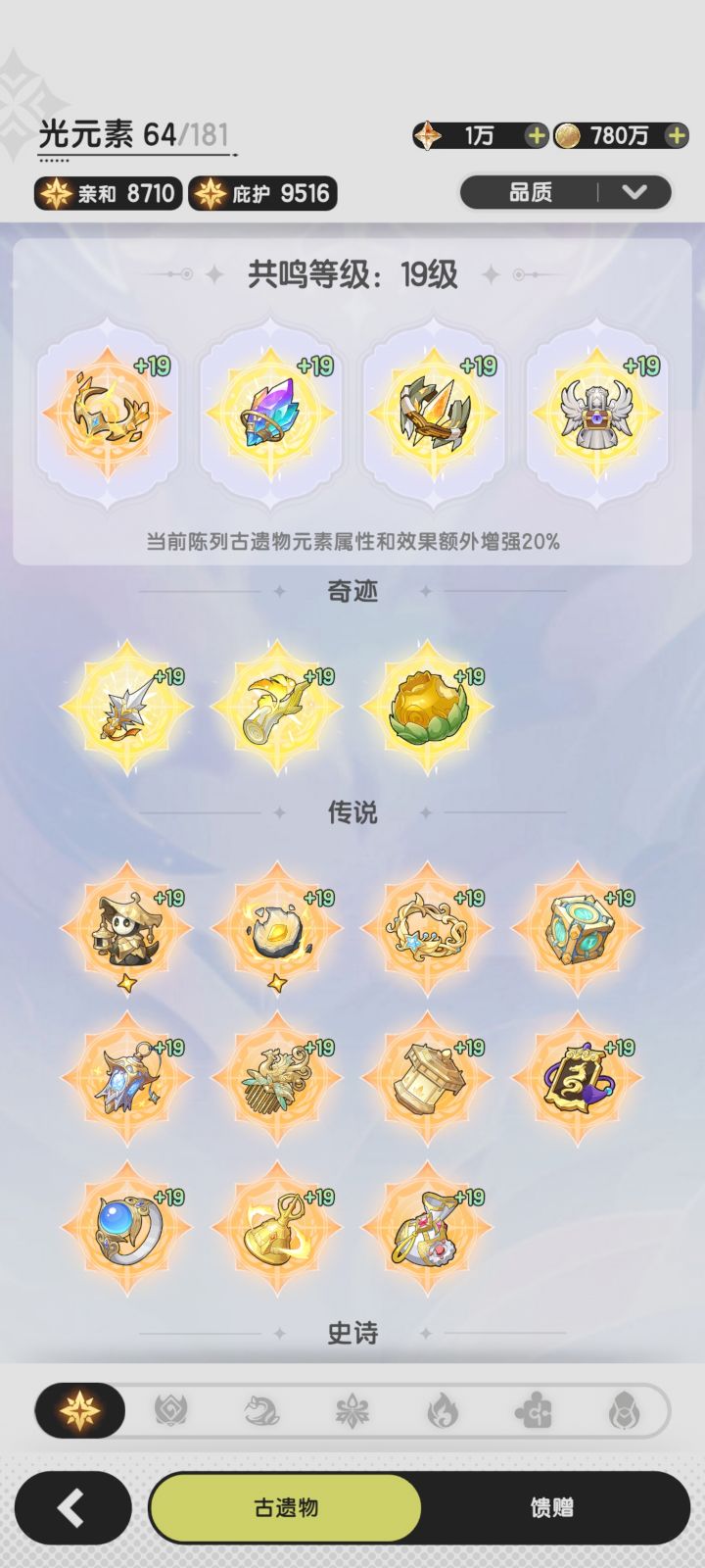 这种特殊遗物是装备才有效果还是放包里就有截图