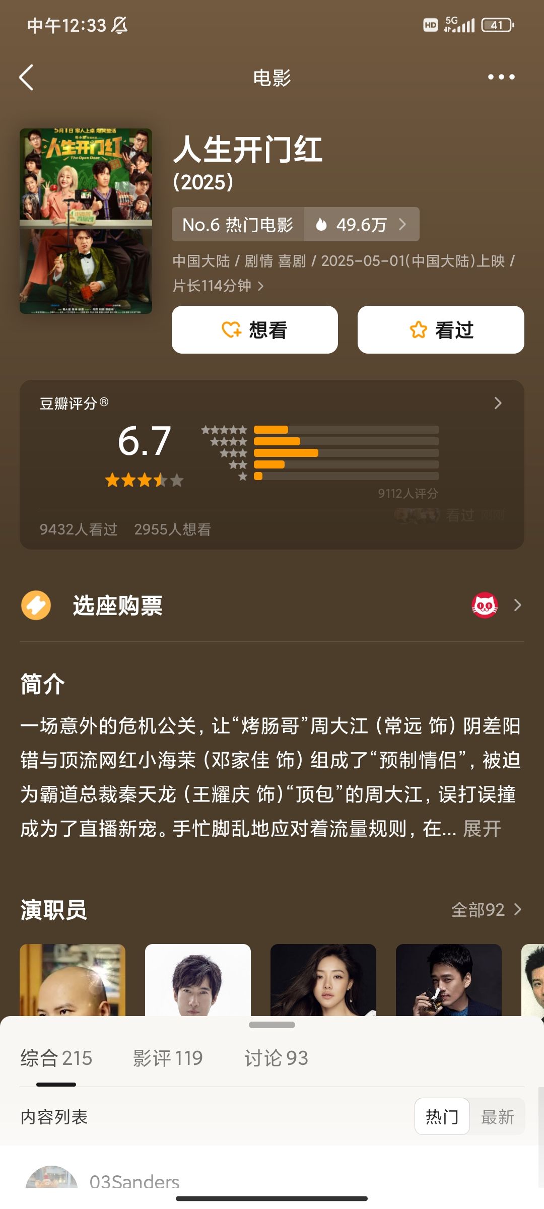 五一档电影开分 2