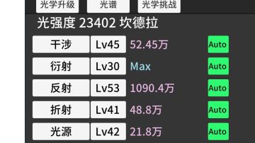 53级光学衍射，白升级了。留个存档，以后想玩再说