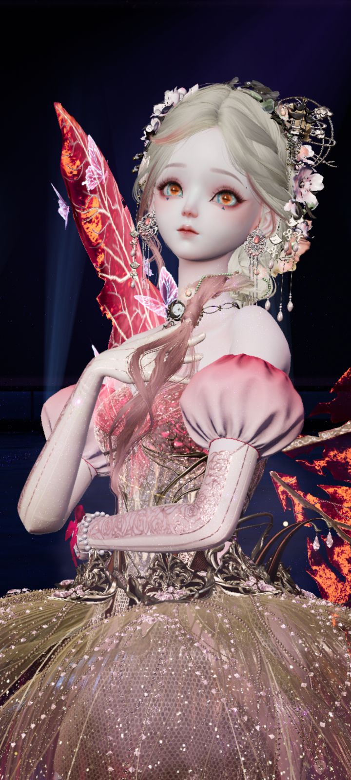 大半夜给女儿激情拍照,做作的姿势,超绝的美貌#以闪亮之名捏脸截图