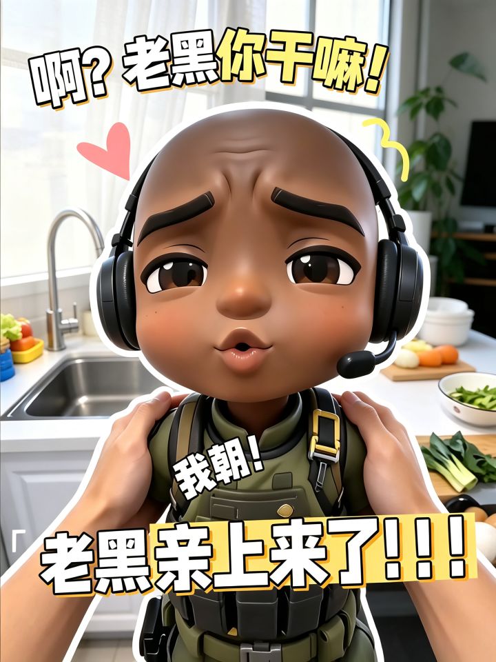 我朝!!老黑亲上来了!!截图