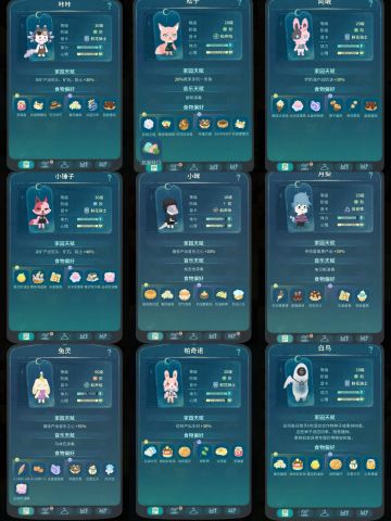 全部咕咚食物喜好