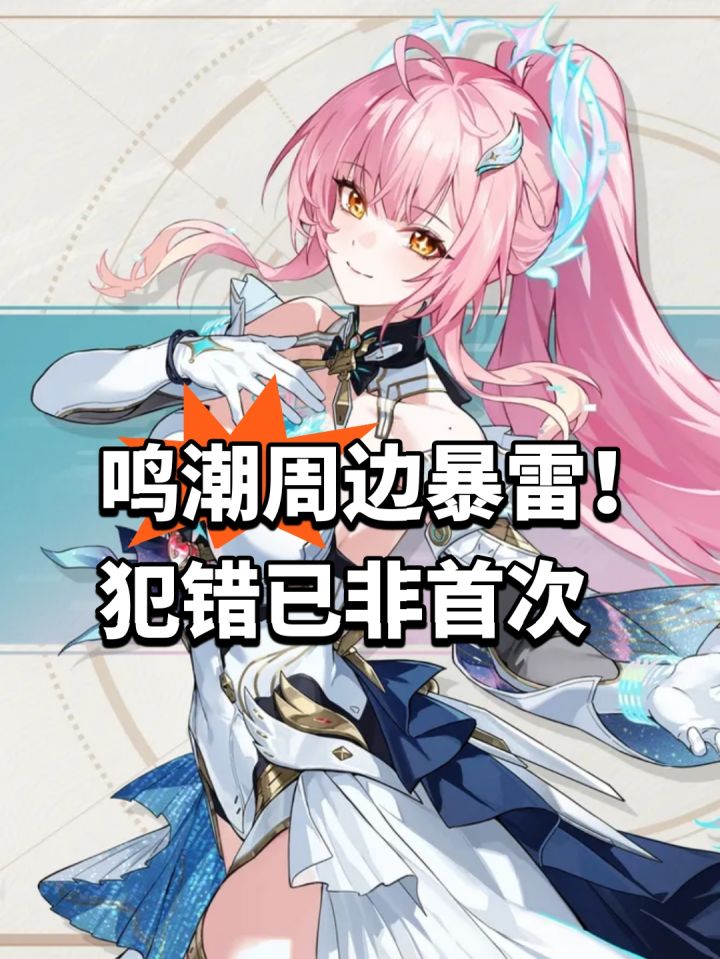 鸣潮周边暴雷!犯错已非首次截图