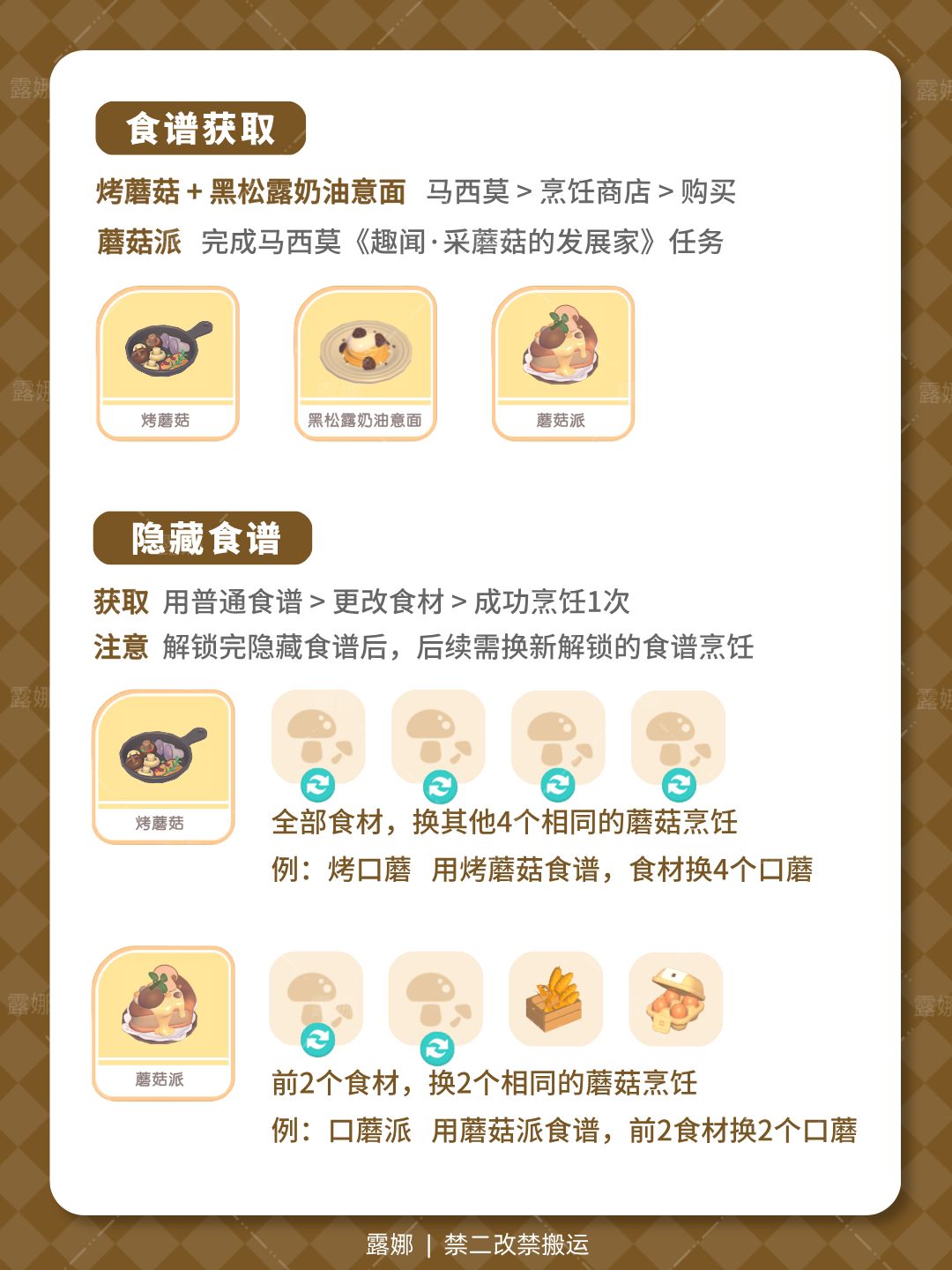 全蘑菇位置 全12蘑菇食谱+食材（含隐藏） 2