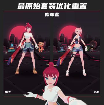 早在很多年前6年前，这是Doris的第一套衣服
终于，在那么多年过去，老套装要下岗了，这次和忍者套以及学生套一样，
直接老换新，大家只要上线就能获取！！
未来总有一天能一点点的全部改掉！！！