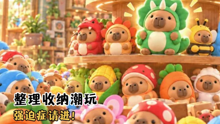 强迫症进来!看着这些潮玩归位我直接舒适了~截图