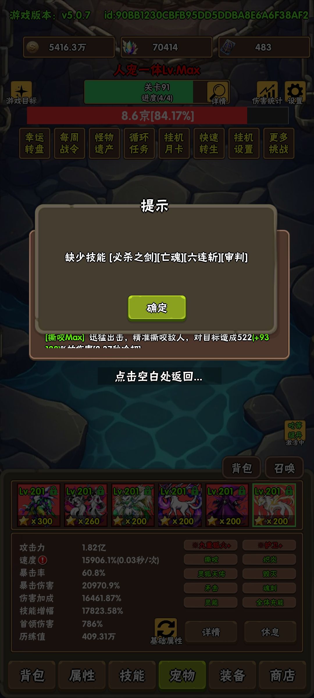 求合9核技能宠物 6