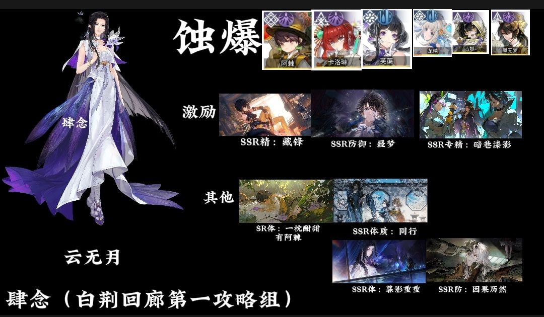 【白荆回廊】红玉,百里屠苏热门配队记忆烙痕搭配 2
