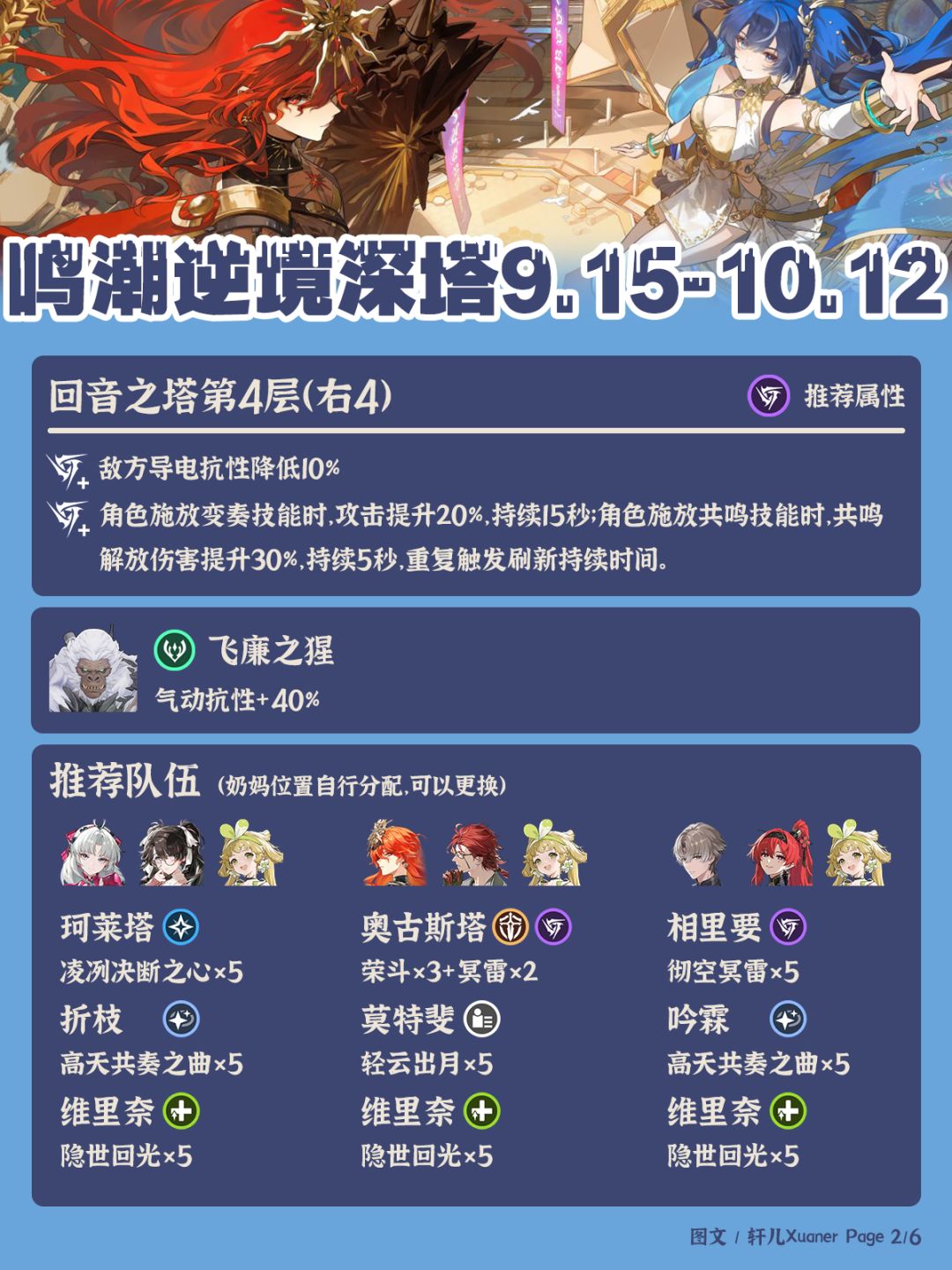 鸣潮逆境深塔250915期推荐阵容 2